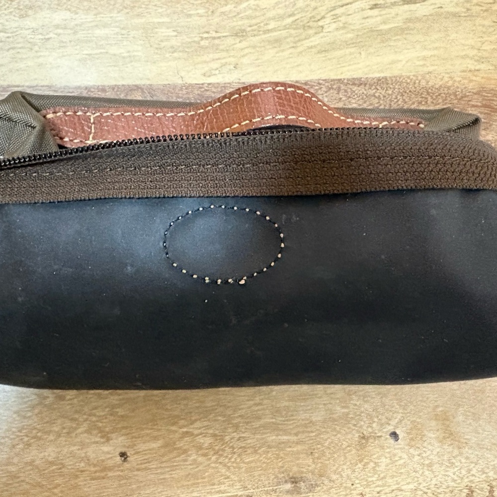 Longchamp Brown Toiletry Bag with Leather Trim - Picture 4 of 6